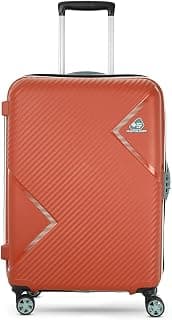American Tourister Kamiliant Polypropylene KAM Hard Shell Double Spinner Check in Suitcase,Anti Theft Zipper,8 Wheel and 3 Years International Warranty-68 CM Rust