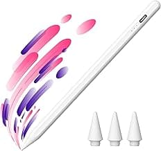 JAMJAKE iPad Pencil, No.1 Sales in US, Stylus with 10 Mins Faster Charge Compatible for 2018-2025 Apple iPad Gen (6/7/8/9/10/11)/ Air (3/4/5/M2/M3)/ Mini (5/6)/ Pro (11"/12.9"/M4), White