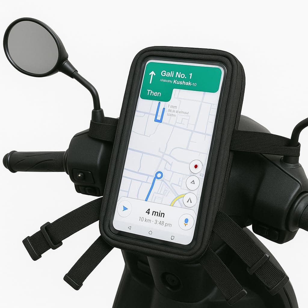 ShortWell Universal Mobile Holder/Stand/Mount Pouch for Scooters Scooty Activa Jupiter EV's | X1 Model...