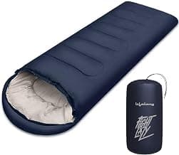 Lifelong Sleeping Bag for Adults - Winter Sleeping Bags Certified for Temperatures 4°C to 10°C - Mummy Shape Foldable Camping Bed Height Upto 6’5”feet - Travel Accessory for Camping, Hiking, Trekking