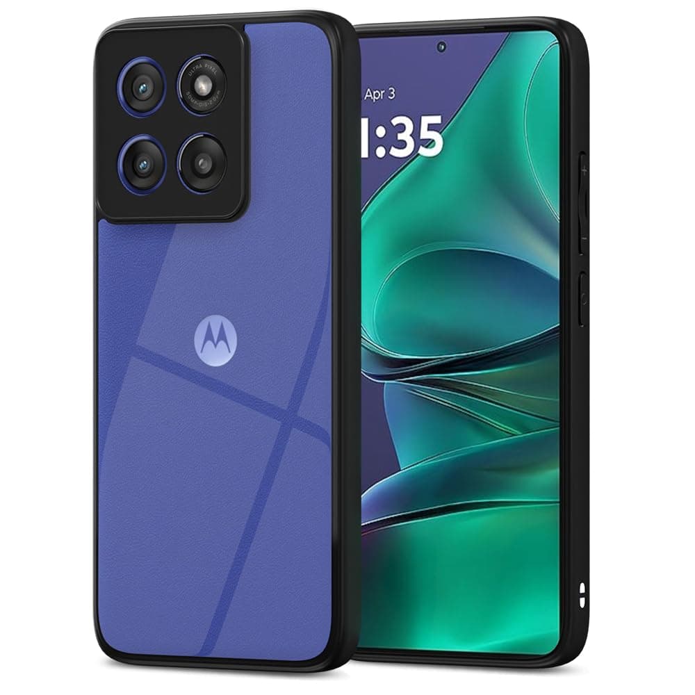Amazon Basics Back Cover for Moto Edge 60 Stylus 5G | Shockproof Sleek Hybrid Armor Bumper Case (Black)