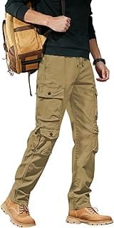 Leriya Fashion Men’s Cargo Pants | Multi Pocket Cotton Cargo Joggers for Men | Loose Fit Stylish Pant with Pockets | Casual Baggy Trousers & Streetwear Lower