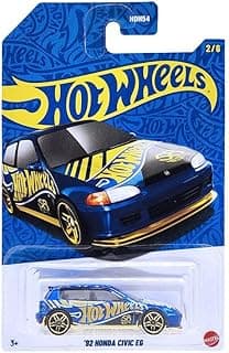 Hot Wheels 55th Anniversary 92 Honda Civic EG for 3 Years & Above 2/6 (Blue/Gold)