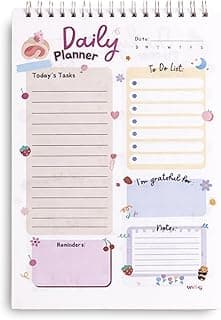 Daily Planner A5 | Planner Spiral Dairy 100 Pages | (Multicolour) | Diaries Vintage | Diaries for Writing | Daily Planner |