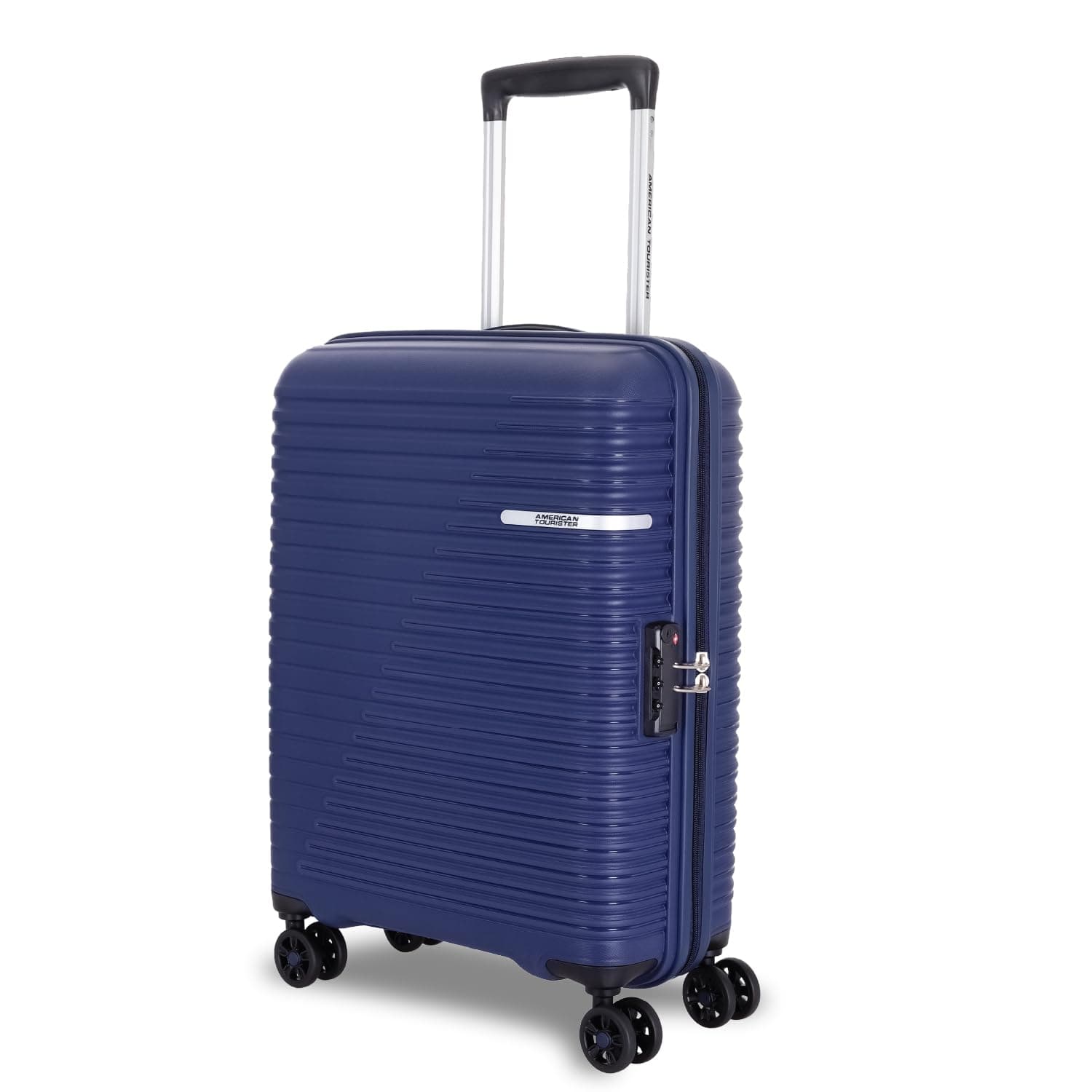 American Tourister Liftoff+|Small Size Cabin Trolley Bag (55 cm) for Travel|360° 8 Wheel Spinner Travel Luggage|Hard Case Polypropylene (PP) Suitcase|Mounted TSA Lock|Midnight Blue