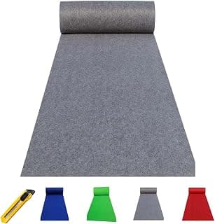 UR LITTLE SHOP Non Woven Carpets 6 Feet Width X 10 Feet Length_Grey Color_for Weddings_Party_Functions_Events_Hotels_Office_Home_Exhibition_Stage Decorations with 1 Cutter PR23