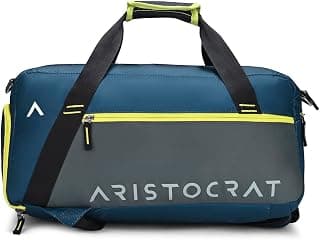 Aristocrat Power Polyester 52cm Gym Duffle Bag for Men and Women with Multiple Pockets and Separate Shoe Compartment for Travel, Sports and Workouts