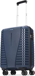 Aristocrat Airpro Cabin (Small Size) Hard Case Trolley Bag, 8 Wheels, Polypropylene Case Luggage, Combination Lock, Travel-Friendly, for Men & Women, 3-Year Global Warranty, 55 cm, Poseidon Blue