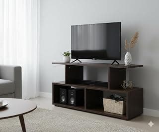 AAROORA Modern Engineered Wood TV Unit Cabinet | Decorative Display Rack & Storage Shelf for Home & Office | Sleek Space Saving Design