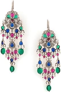 Shaya by CaratLane 925 Silver Feeling Futri Oxidised Earrings Gifts for Womens & Girls