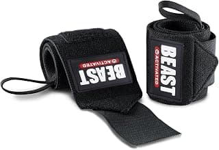 EasyHealth Wrist Wraps for Gym | Wrist Support with Thumb Loop & Adjustable Strap | Heavy Duty Wrist Bands for Weightlifting, Cross Training & Workout