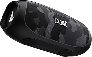boAt Stone 1800 Bluetooth Speaker w/ 90 W RMS Sound, RGB LEDs, EQ Modes, IPX6,BT v5.3,Multi- Compatibility– Aux&USB, Playback time Up to 5 Hours & Type C Charging(Camo Black)