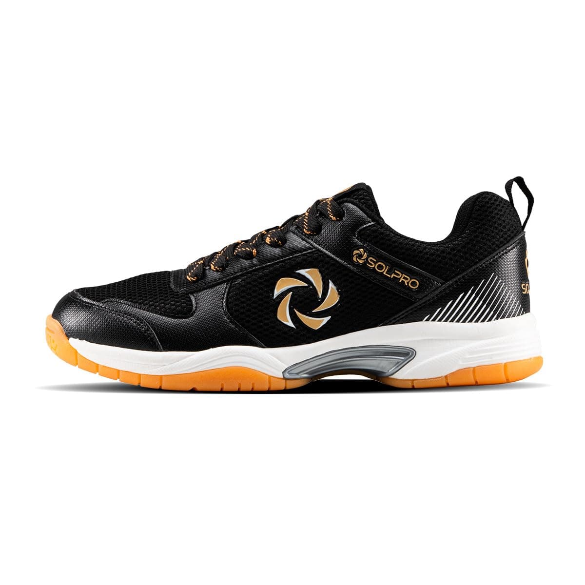 SOLPRO Power Smash Badminton Shoes | Flex Support Outsole | Court Grip | Shock Absorbing Cushion | Breathable Mesh Upper | Stability Ridges