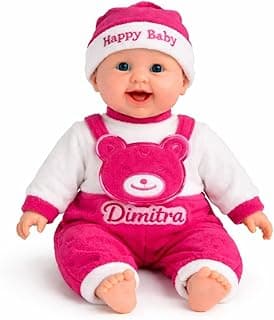 Dimitra 43cm Cute Baby Boy Musical Talking Doll Multicolor | Soft Plush Toy with Touch Sensor | Singing Interactive Baby Doll for Kids Boys & Girls(Cloth Colour as per Stock)