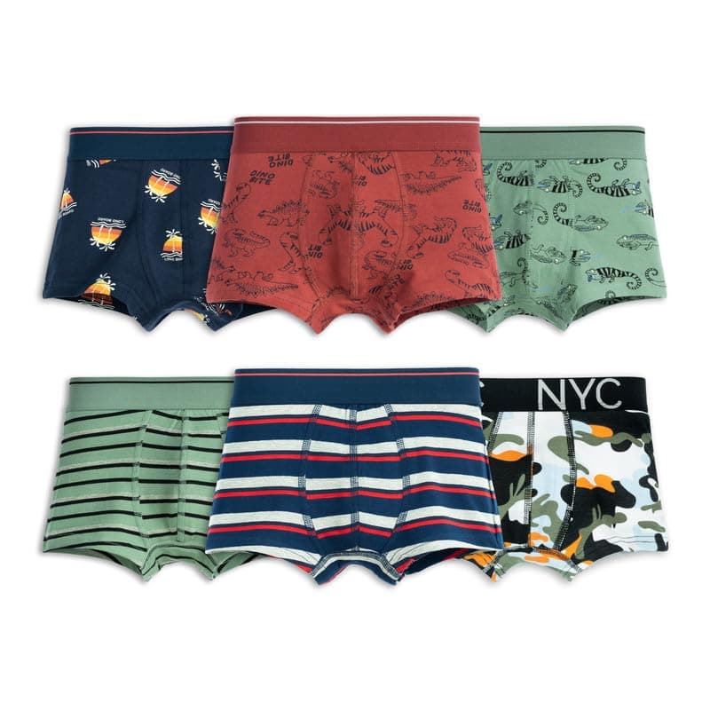 ARIEL Boy's Cotton Multicolor Briefs (Pack of 6)
