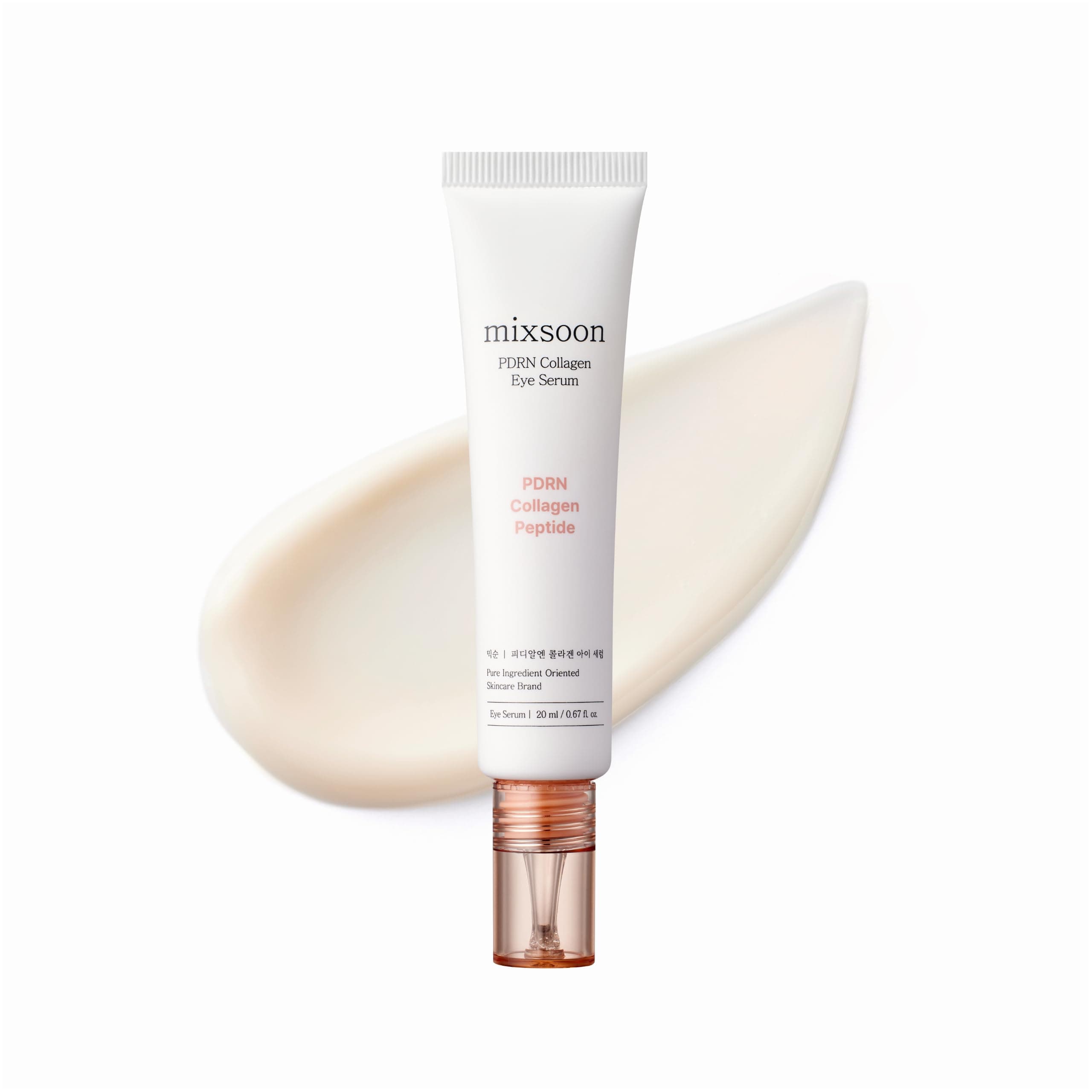 mixsoon PDRN Collagen Eye Serum 20ml | Korean Eye Serum with Plant-Based PDRN, Collagen, Peptides, Niacinamide & Hyaluronic Acid | Brightening, Dark Circle Care, Fine Line Reduction, Firming & Hydrating Eye Cream Serum
