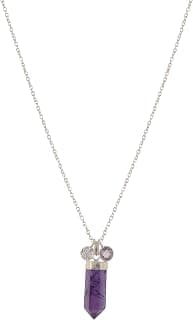 Silver Tree 925 Amethyst Pendant with Silver Chain | Women’s Necklace in Pure 925 Sterling Silver Jewelry | Elegant Gemstone Pendant (ST540)