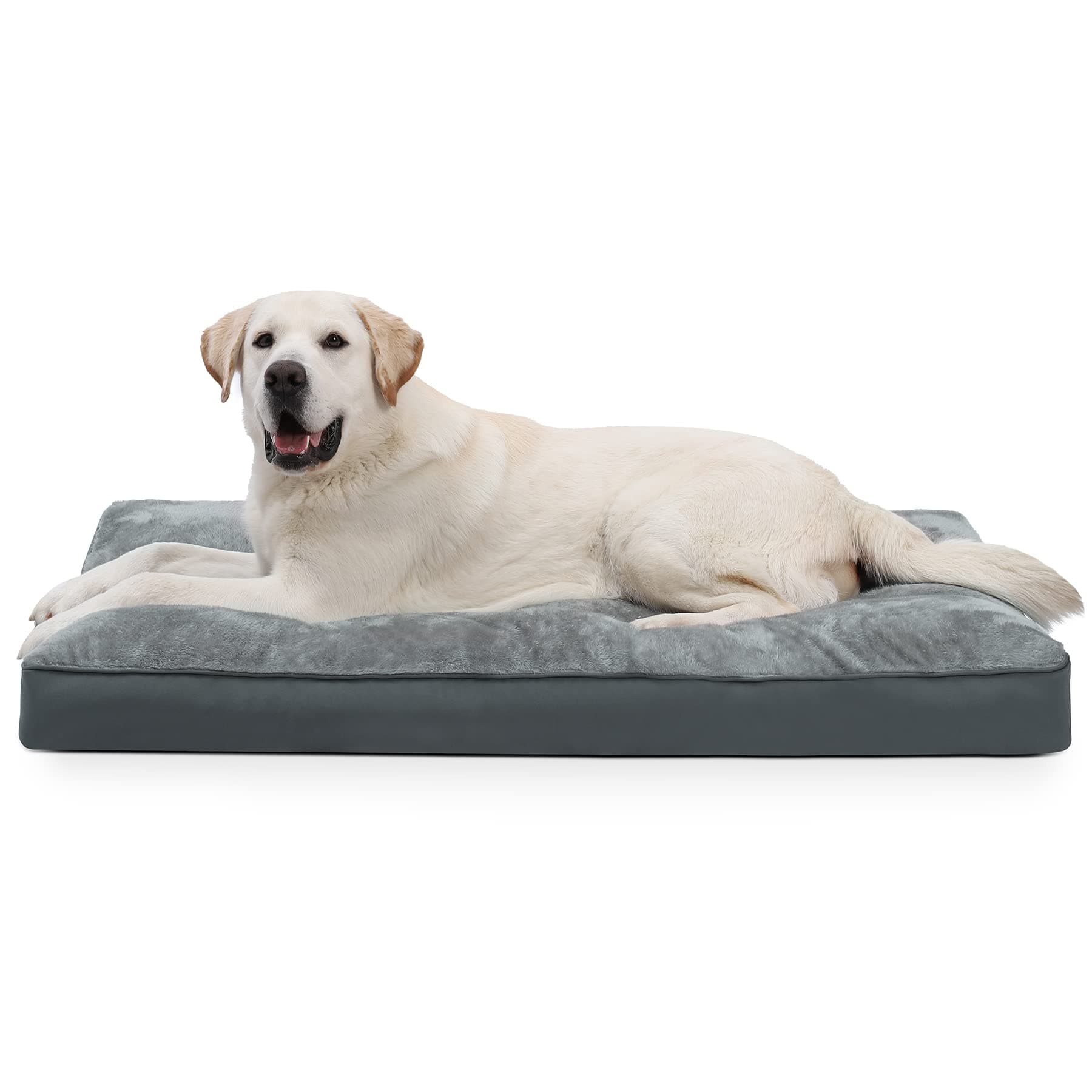 NUPIDA Dog Crate Bed Waterproof Deluxe Plush Dog Beds with Removable Washable Cover Anti-Slip Bottom Pet Sleeping Mattress for Large, Medium, Jumbo, Small Dogs, 47 x 29 inch, Gray | TPU Waterproof Layer, Easy Clean Cover, Soft Plush Surface, Durable Oxford Fabric, Non-Slip Bottom, For Extra Large Breeds