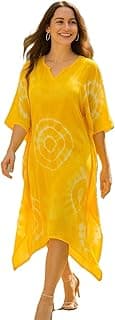 Maaesa Women Handcrafted Tie & Dye Rayon Kaftan Dress | Casual Wear | Flowy Kaftan Style | Lightweight & Breathable Fabric