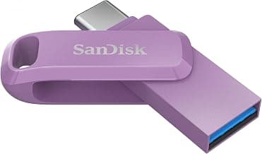 SanDisk Ultra Dual Drive Go Type-C 128GB, OTG, Upto 400MB/s, Pendrive, Lavender, 5Y Warranty (SDDDC3-128G-I46LPD)