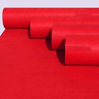 Non Woven Wedding Carpets, Floor Carpet For Marriage Hall, Events, Exhibitions, Functions And Gallaries Size 4X10 Feet Colour, Red Colour M2, Rectangular