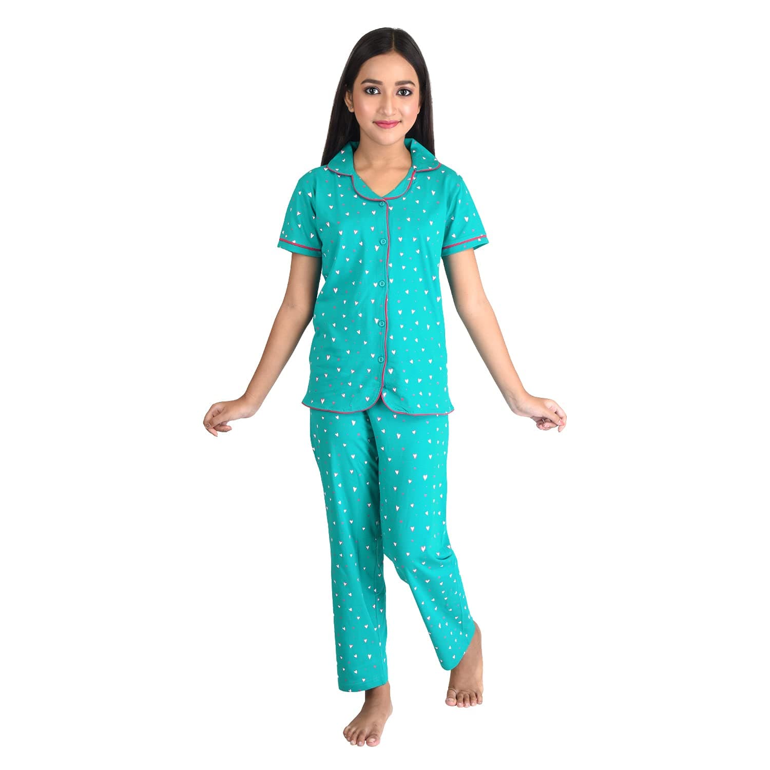 Clothe Funn Girls Cotton Nightsuit Set