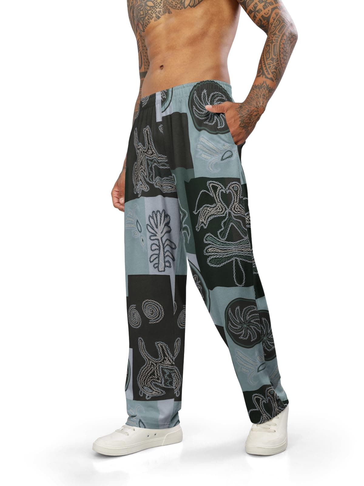 BULLMER Trendy Printed Cotton Blend Relaxed Fit Active/Casual Travel Wear Trackpants/Lowers for Men