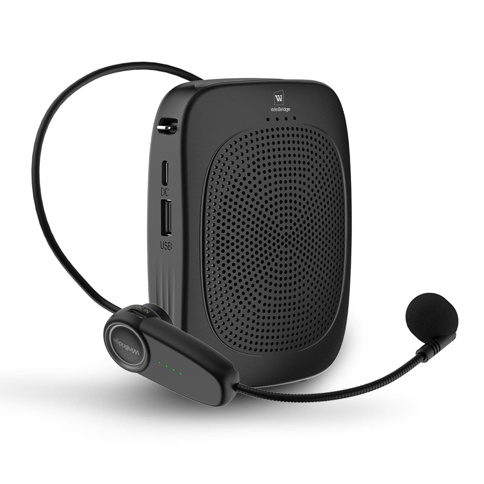 WinBridge Wireless Voice Amplifier for Teachers with Bluetooth, Wireless Mic with Speaker, Teachers Microphone Wireless, Mini Megaphone Speaker, Portable PA System for Classroom, Tour Guide C002