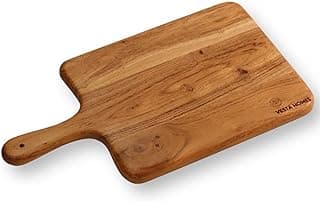 Vesta Homes Wooden Chopping Board/Cutting Board/Serving Board, Platter for Vegetables, Fruits & Cheese | Natural Acacia Wood | 42 x 23 x 1.5 cm | Handcrafted in India