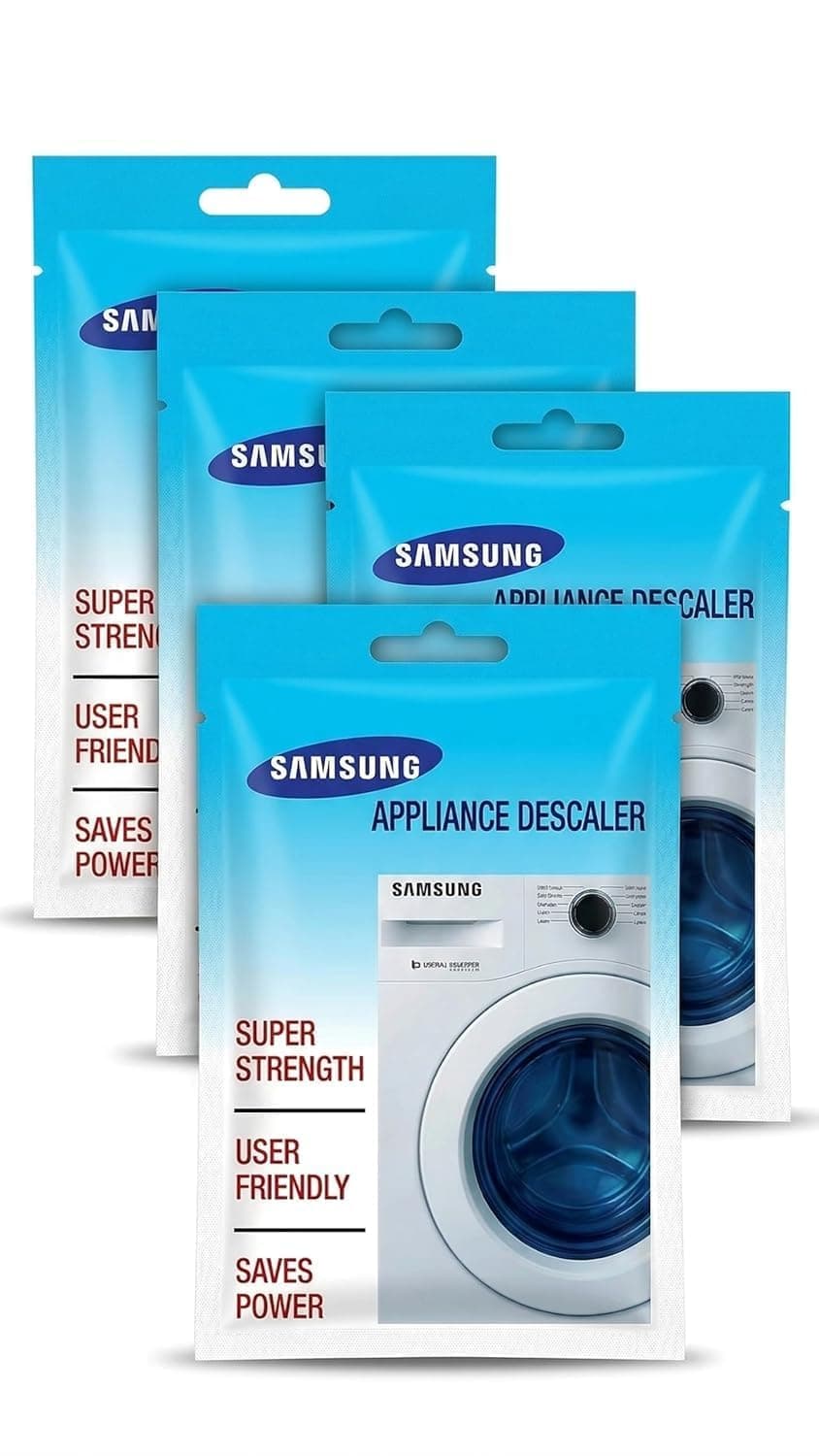 Core Component Washing Machine Descaling Powder | Removes Limescale, Mold & Bacteria | Deep Cleans Drum, Tub & Rubber Seal | Front Load & Top Load | 100g Each (Pack of 4)