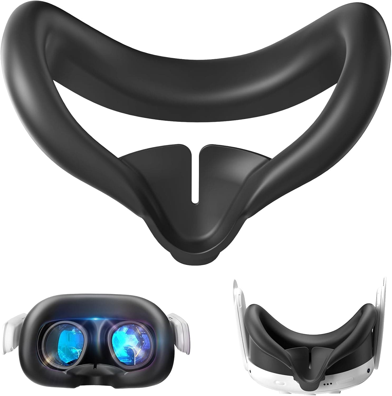 New World Silicone Face Pad Cover for Meta Quest 3, Soft, Durable, Washable, Lightproof Anti-Leakage Face Pad for Oculus/Meta Quest 3 Accessories, Silicon case For Meta Quest 3