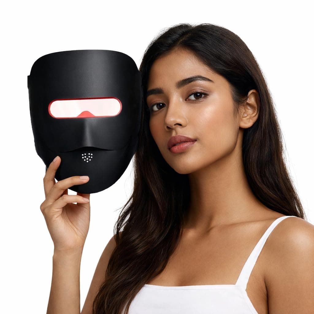 LED Light Therapy Face Mask | 3D Infrared & Red Light Therapy for Face | 328 LEDs Anti-Aging Clinical Grade Mask for Skin Rejuvenation, Acne Treatment & Oil Control | 12-Month Warranty