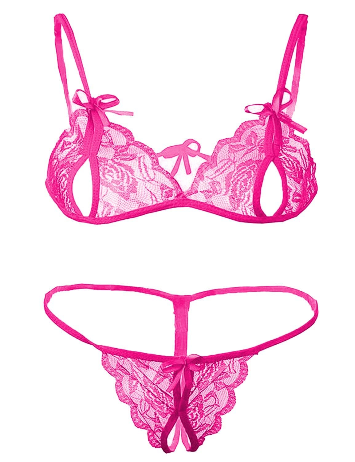 SoSh Love Sexy Women Lingerie Lace Babydoll V Neck Chemise Nightwear Babydoll Lingerie for Honeymoon Nightwear Beahwear BeachParty Lingerie with G-String Panty for Wedding Honeymoon Chrismas