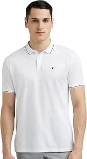 Louis Philippe Men's Slim Fit Solid 100% Cotton Polo T-Shirt