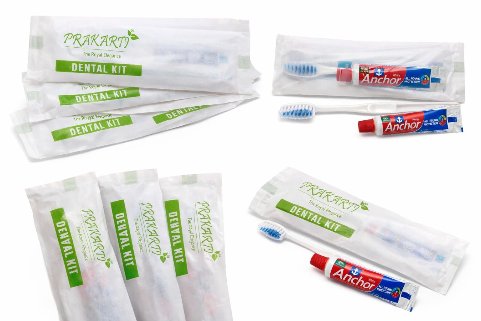 Prakarti Dental Kit – Toothbrush & Toothpaste Combo | Hotel & Travel Dental Care Kit | Hygienic Individually Packed | Ideal for Hotels, Resorts & Travel (100)