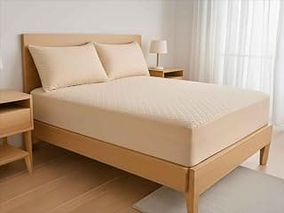 Sleepwell Luxe Shield Mattress Protector | Ultrasonic Micro Peach Fabric |100% Waterproof Protection | Ultra Soft | Laser Stitch Quilting | Breathable & Moisture Wicking | Hypoallergenic | 75 x 60