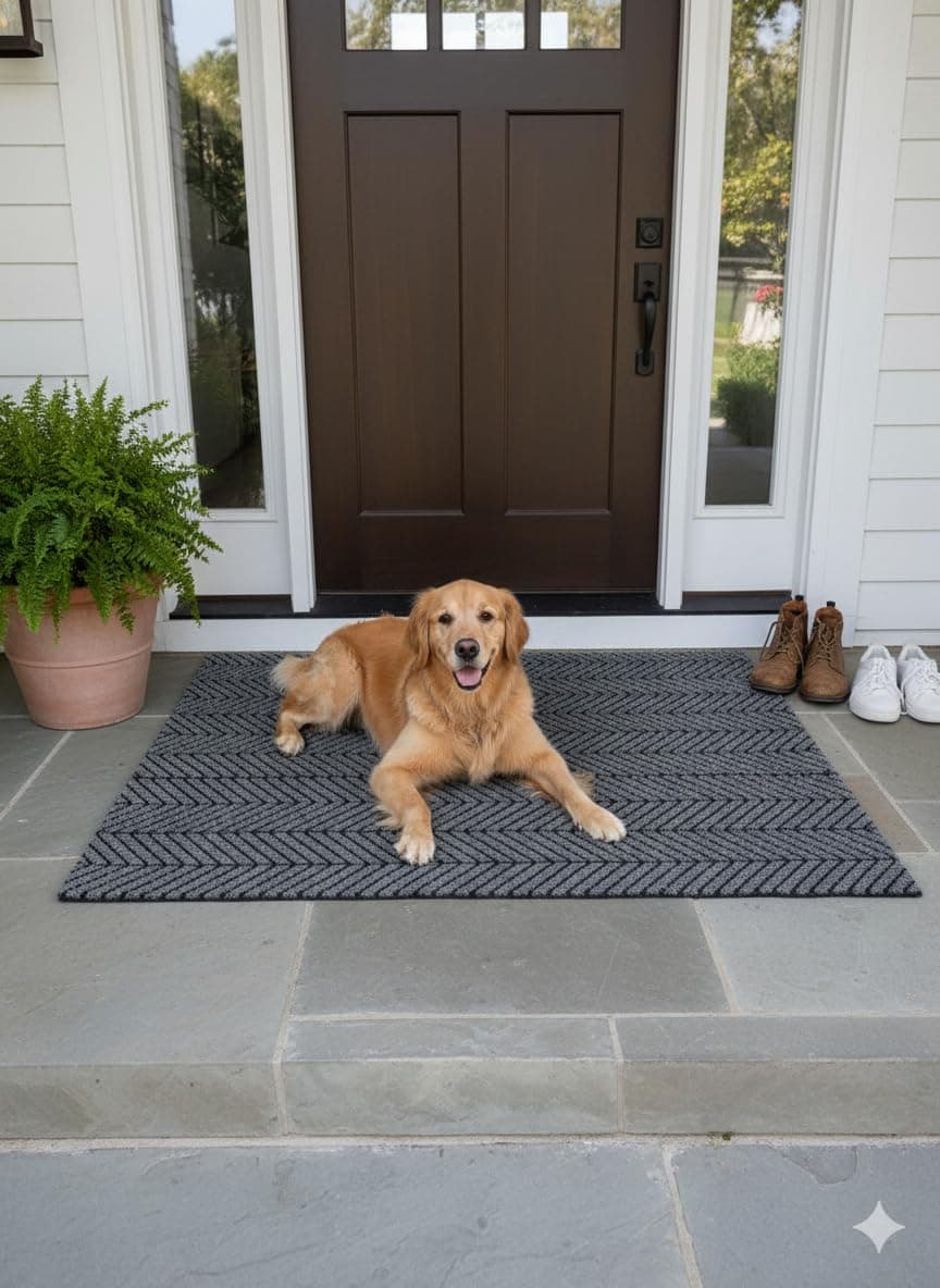 amazelo cart Vivid Anti Slip Door Mat, Floor Mat for Living Room with Anti Slip Backing, Anti Skid Door Mats for Home, Kitchen, Entrance, Hospital, Bathroom Mat [Size 2x5 feet, Color Grey]