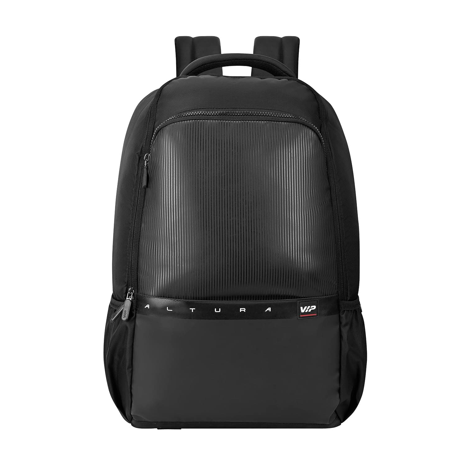 VIP Altura Black Laptop Backpack with Dual Compartments, Organiser, Smart Sleeve & Water-Resistant Fabric – Office & Travel Backpack