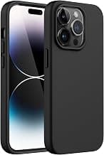 JETech Silicone Case for iPhone 14 Pro, Black | Silky Soft Touch, Shockproof Cover, Scratch Resistant, Microfiber Lining