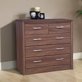 HomeTown Engineered Wood Stark Chest of Drawer (Walnut)