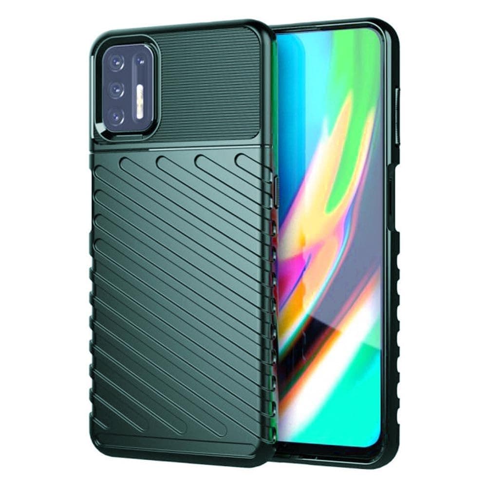 amazon basics Shockproof Mobile Cover for Motorola Moto G9 Plus 4G (360 Degree Protection | Protective Design | Anti-Scratch Tough Slim TPU Case), Green