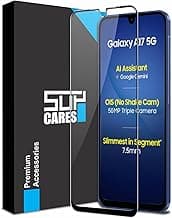 SupCares Tempered Glass for Samsung Galaxy A17, Galaxy M17, M36, F36 and Galaxy F17 (6.7 Inch) With Installation Kit | 9H Edge to Edge Screen Protector | Black