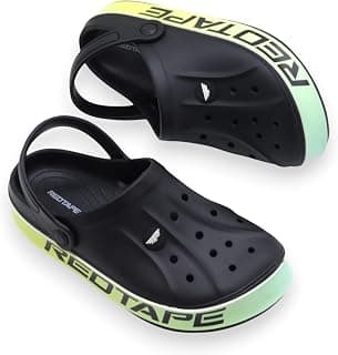 Red Tape Mens Lightweight EVA Clogs Slip-On Comfortable Casual Footwear with Adjustable Back Strap and Anti-Slip Outsole