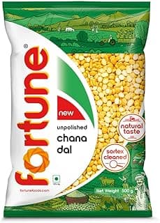 FORTUNE Chana Dal, 500 Gm, Unpolished And Sortex Cleaned