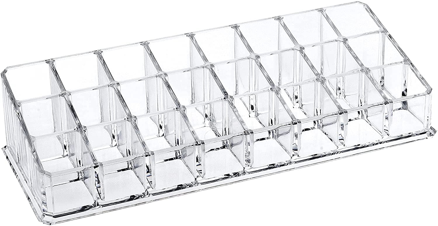 Inovera (Label) 24 Compartment Makeup Lipstick Storage Holder Organizer Case, Pack Of 4 (Transparent, Acrylic) - Cosmetics