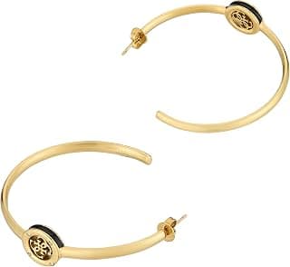 GUESS 4G Loop Gold-Plated Stainless Steel Earrings For Women | Hypoallergenic | Lightweight & Durable | Perfect For Gifting