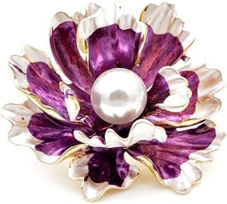 YouBella Jewellery Latest Stylish Crystal Unisex Floral Brooch for Wedding/Party for Women/Girls/Men