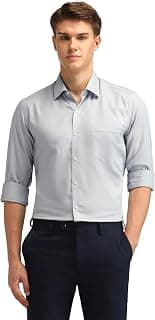 Arrow Slim Fit Mens Formal Shirt - 100% Cotton, Breathable & Comfortable, Full Sleeves Checkered Shirts for Men