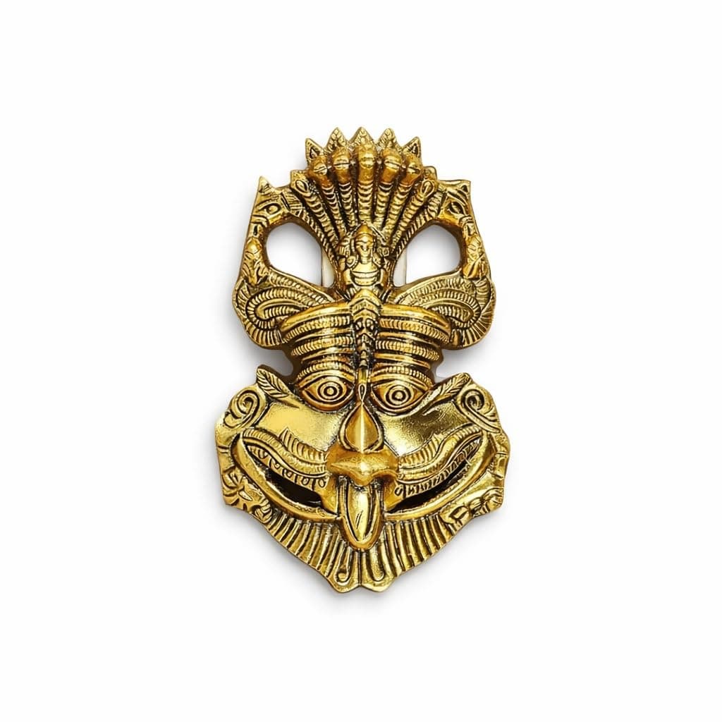 SANRATAN Kirtimukha for Home Entrance | Metal Nazar Battu for Main Door | Kirtimukha Wall Hanging | Vastu Raksha Kavach Evil Eye Protection Decor for Home, Office & Shop