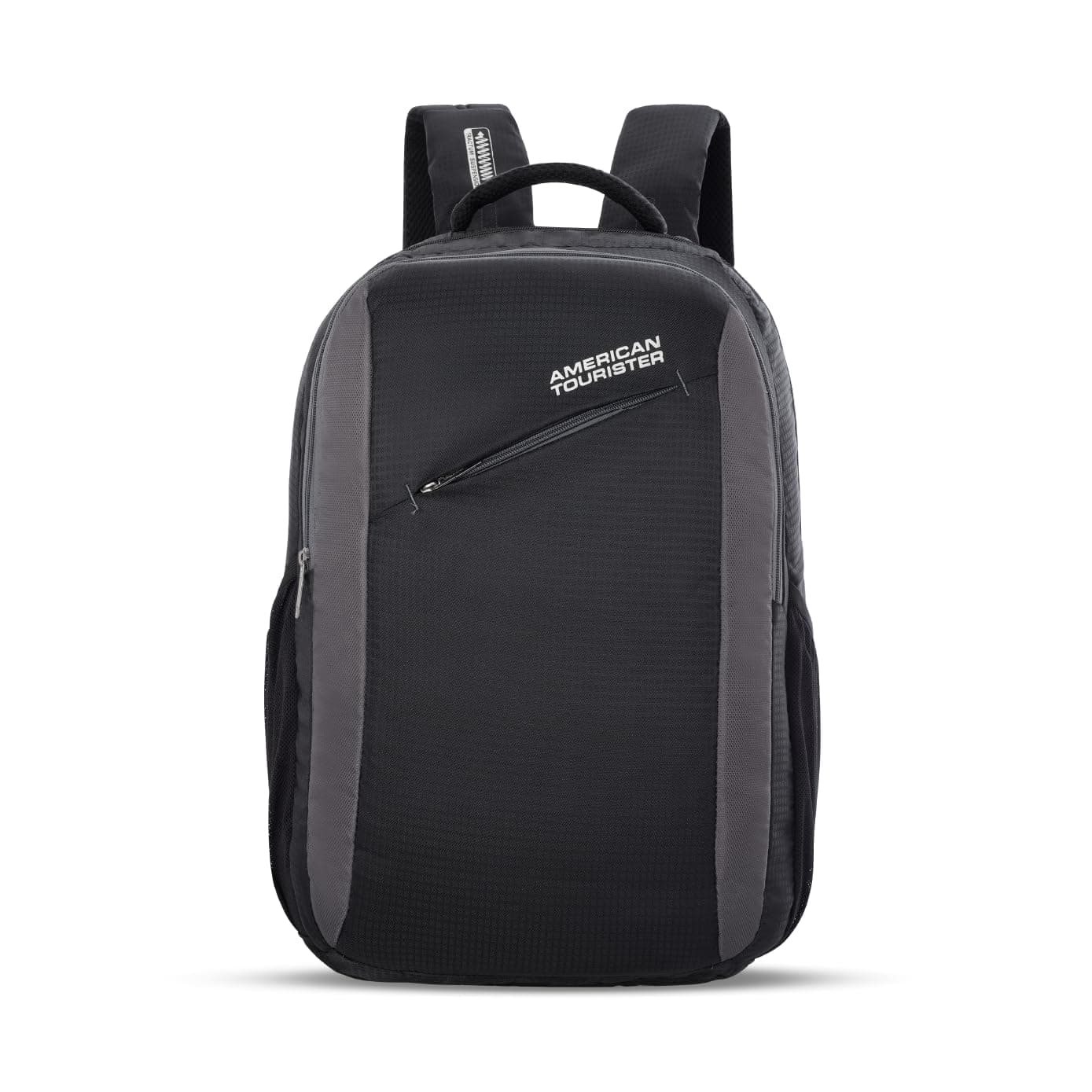 American Tourister Martt+ 02 | 30L Backpack | 17" Laptop Bag | 3.5 Compartments | Office & College Backpack for Men and Women | Rain Cover included| Black/Grey | 1 Year Global Warranty